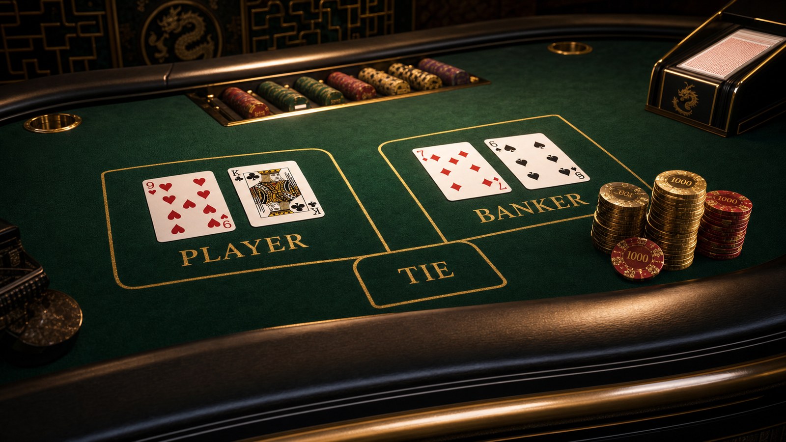 Shuffle baccarat table