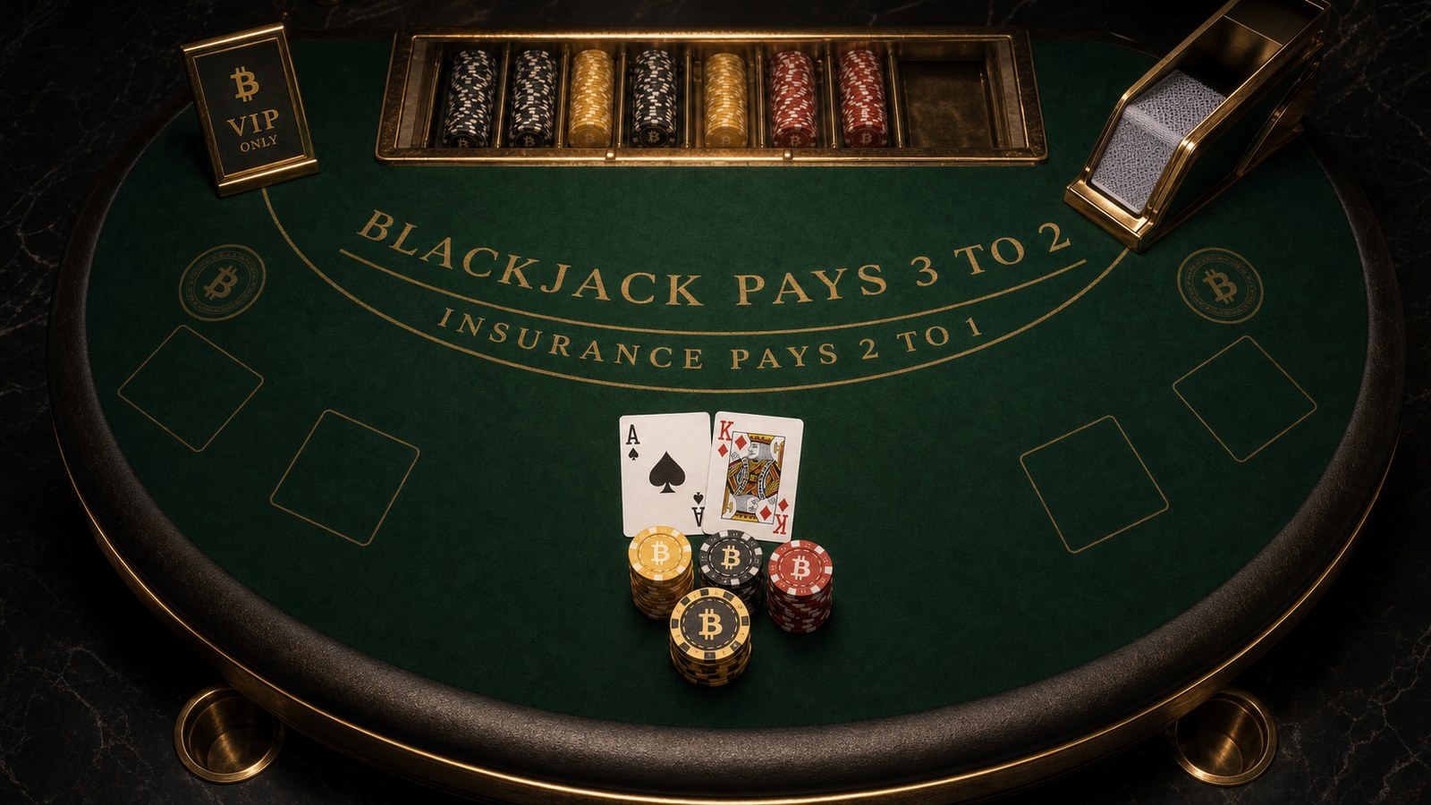 Shuffle blackjack table