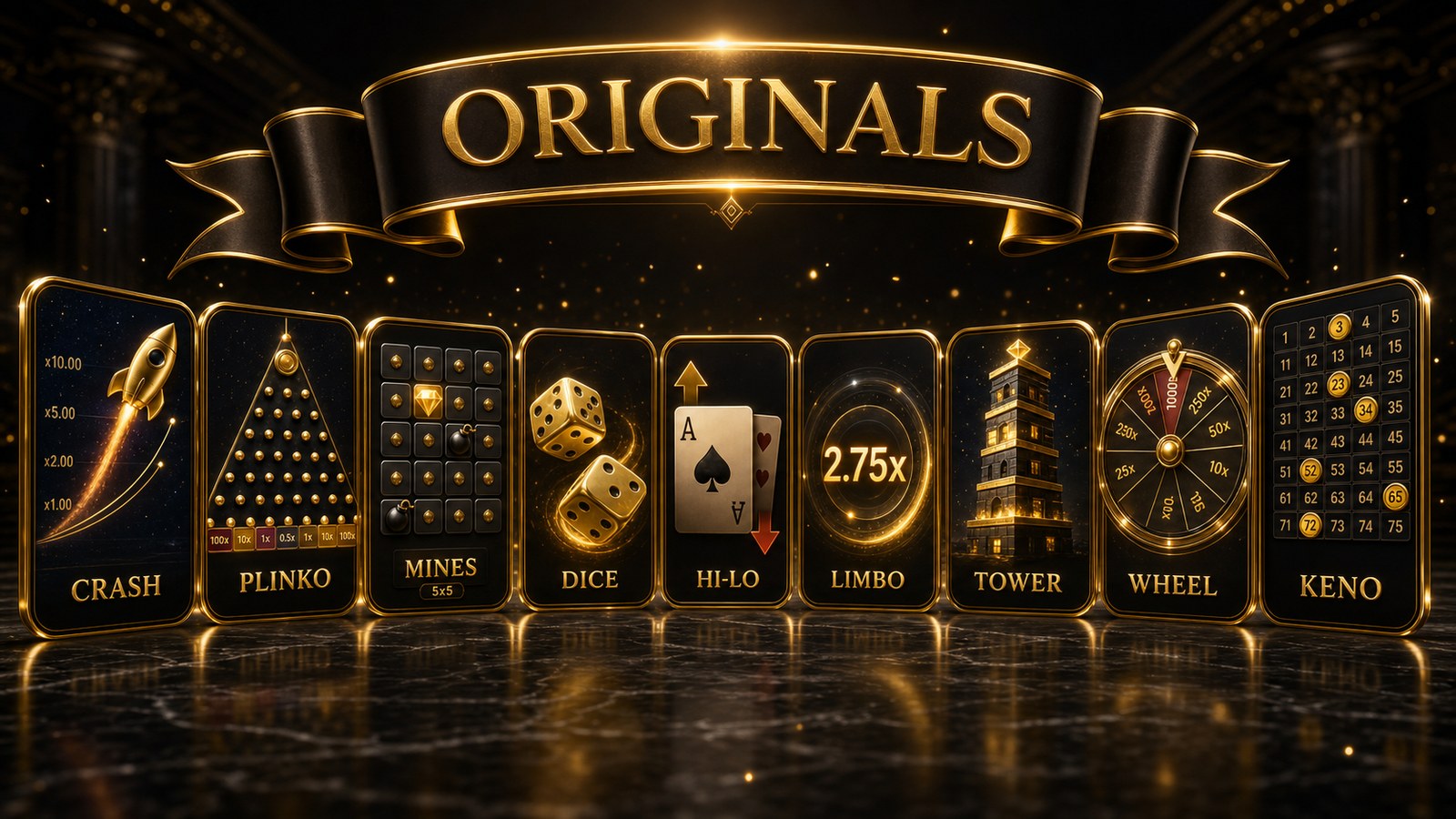Shuffle Originals games lobby